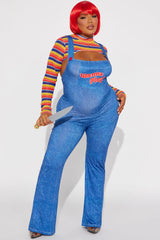 Wanna Play Evil Doll Jumpsuit 4 Piece Costume Set