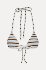 Nick Triangle Striped Bikini Top - Verona Stripe