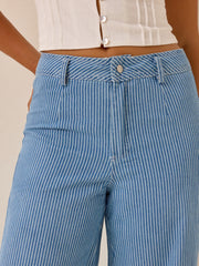 Ella Striped Wide Leg Jean