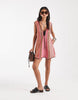 Free People Almalfi Twist Mini Dress In Pink Pop