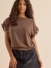 Jovie Boatneck Grommet Top