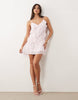 Vila Ruffle Cami Mini Dress In Cherry Blossom Pink
