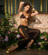 Wish List Sheer Mesh Harem Pants