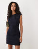 Mango Denim Mini Dress In Indigo