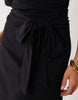 Ruched Waist Mini Dress In Black