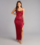 Virginia Rhinestone Fishnet Column Formal Dress