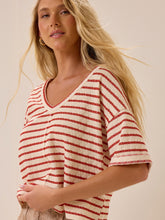 Scarlett V-Neck Striped Top