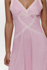 Memory Lane Satin Midi Dress - Love Drop