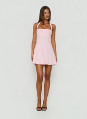 Alyn Halter Mini Dress Pink