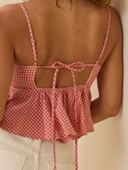 Cassia Gingham Babydoll Tank