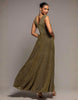 Goddiva Crossover Sparkling Glitter Maxi Dress