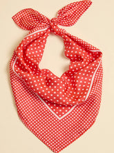 Red Micro Dot Silk Scarf
