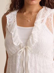 Estelle Lace Tie-Front Kimono