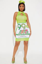 99 Brand Sour Apple Liqueur 1 Piece Dress Costume