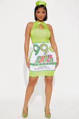 99 Brand Sour Apple Liqueur 1 Piece Dress Costume