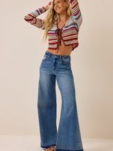 Moore Multi Stripe Crochet Cardigan