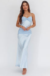 Arizona Sunset Criss-Cross Bow Back Dress Blue