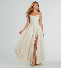 Winslow Formal Satin Lace-Up Dress