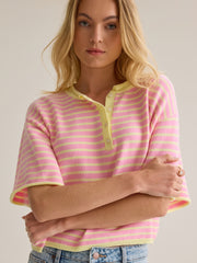 Aspyn Stripe Henley Sweater