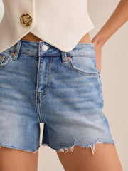 Jade Distressed Denim Shorts