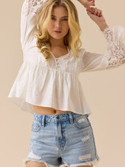 Anya Distressed Denim Shorts