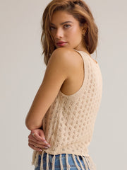 Mavis Fringe Button Up Tank
