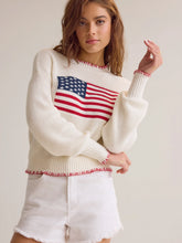 Newport American Flag Contrast Sweater