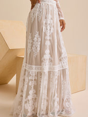 Arissa Floral Embroidered Maxi Skirt