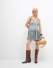 Free People In This Groove Mini Slip Dress In Odessa Grey