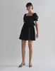 Glamorous Ruffle Trim Babydoll Mini Dress In Black