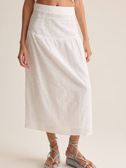 Hayes Eyelet Midi Skirt