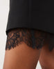 Forever New Petite V Neck Tailored Blazer Lace Detail Mini Dress In Black
