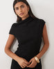 Supersoft Asym Draped Mini Dress In Black