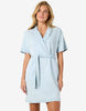 Noisy May Short Sleeve Mini Dress In Light Blue Denim