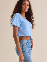 Vera Cropped Lace Tee
