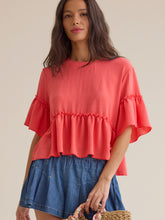 Jackie Ruffle Sleeve Top