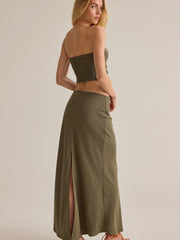 Merit Linen Stripe Tube Top