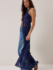 Ivy Lace Halter Tie Front Kimono