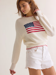 Newport American Flag Contrast Sweater