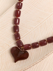 Statement Resin Bubble Heart Necklace