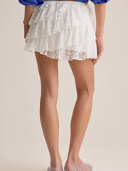 Avery Lace Ruffle Skirt