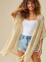 Alessia Crochet Fringe Kimono