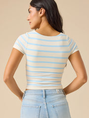 Natalie Seamless Striped Top