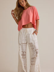 Hibiscus Patchwork Crochet Pant
