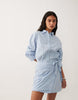 Cotton On Shirt Mini Dress In Seaside Stripe