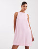 Jjxx Linen Blend Stripe Mini Dress In Pink