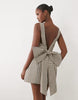 Asos Luxe Tailored Check Button Detail Mini Dress With Pockets