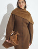 Na-Kd Knitted Sculptural Mini Dress In Brown