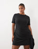 Curve Supersoft Tie Side Mini Dress In Black