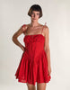 Glamorous Broderie Mini Dress In Red Broderie